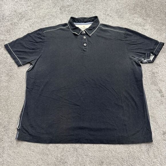 Tommy Bahama Jeans Polo Shirt Mens XL Faded Gray Cotton Short Sleeve Casual Top - Picture 1 of 11